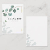 Eukalyptus Greenery Succulent Gold Frame Vielen Da Mitteilungskarte (Vorne/Hinten)