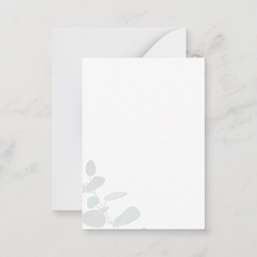 Eukalyptus Greenery Succulent Gold Frame Vielen Da Mitteilungskarte (Rückseite)