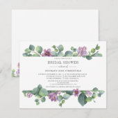 Eukalyptus Greenery Succulent Script Brautparty Einladung (Vorne/Hinten)