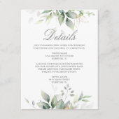 Eukalyptus Greenery Succulent Wedding Begleitkarte (Vorderseite)