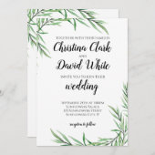 Eukalyptus Greenery Succulent Wedding Einladung (Vorne/Hinten)