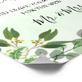 Eukalyptus Greenery Succulent Wedding Gästebuch (Ecke)