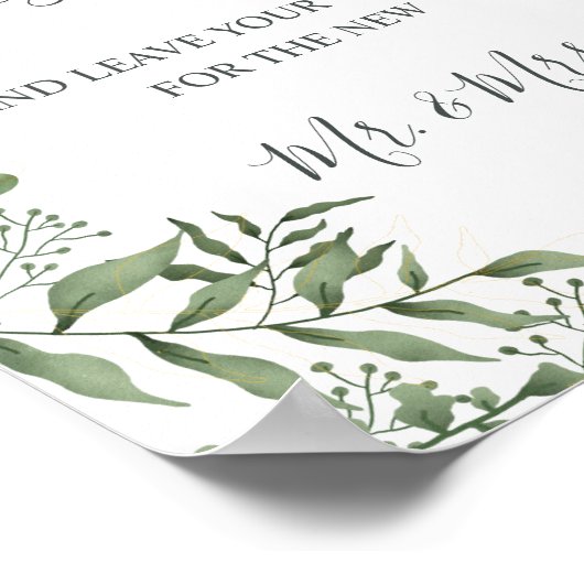 Eukalyptus Greenery Succulent Wedding Gästebuch (Ecke)