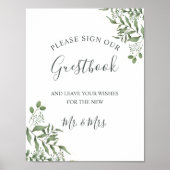 Eukalyptus Greenery Succulent Wedding Gästebuch (Vorne)