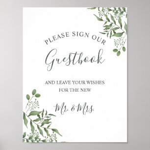 Eukalyptus Greenery Succulent Wedding Gästebuch