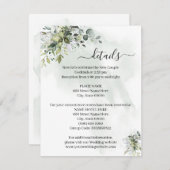 Eukalyptus Greenery Succulent Wedding Insert Card Einladung (Vorne/Hinten)