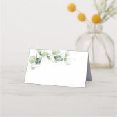Eukalyptus Greenery Succulent Wedding Platzkarte (Rückseite)