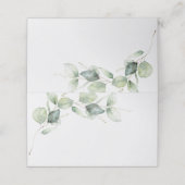 Eukalyptus Greenery Succulent Wedding Platzkarte (Außenseite Aufgefaltet)