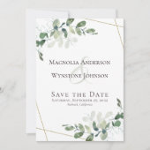 Eukalyptus Greenery Succulent Wedding Rett The Dat Save The Date (Vorderseite)