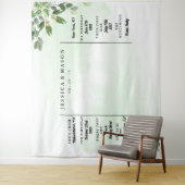 Eukalyptus Greenery Succulent Wedding Wandteppich (Beispiel)