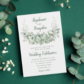 Eukalyptus Greenery Succulent Wreath Wedding Einladung