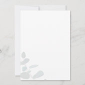 Eukalyptus Greenery Succulents Gold Frame Dankeskarte (Rückseite)