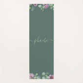 Eukalyptus Greenery Sukkulente Lila grüne Blume Yogamatte (Vorderseite)