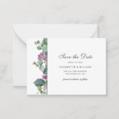 Eukalyptus Greenery Sukkulente Schrift Save the Da Mitteilungskarte (Vorderseite)