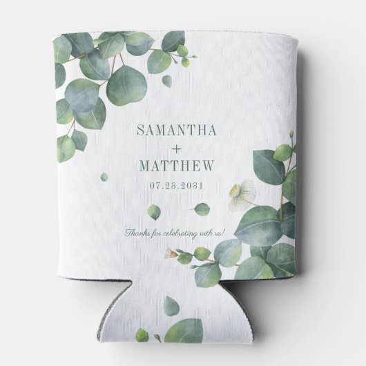 Eukalyptus Greenery Sukkulenter Polterabend Dosenkühler (Rückseite)