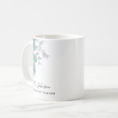 Eukalyptus Greenery Teacher  Kaffeetasse (Vorderseite Links)