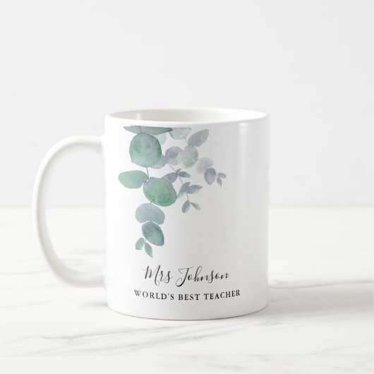 Eukalyptus Greenery Teacher  Kaffeetasse (Links)