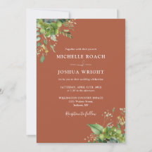 Eukalyptus Greenery Terracotta Monogram Wedding
