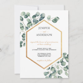 Eukalyptus Greenery Theme Wedding Einladung