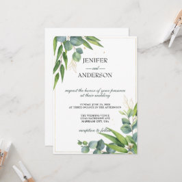 Eukalyptus Greenery Theme Wedding Einladung