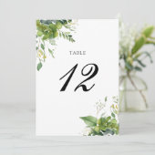 Eukalyptus Greenery Tischnummer (Stehend Vorderseite)