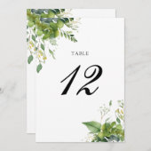 Eukalyptus Greenery Tischnummer (Vorne/Hinten)