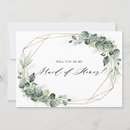 Eukalyptus Greenery Trauzeugin Einladung