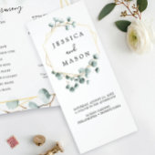 Eukalyptus Greenery Tri-Fold Wedding Program Flyer