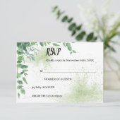 Eukalyptus Greenery UAWG Wedding Response Card RSVP Karte (Stehend Vorderseite)