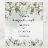 Eukalyptus Greenery und Gold Weinetikett (Einzelnes Label)