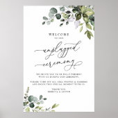 Eukalyptus Greenery Unplugged Wedding Zeremony Poster (Vorne)