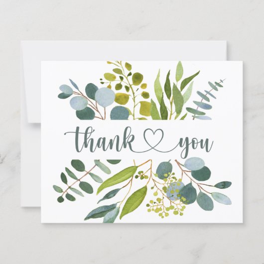 Eukalyptus Greenery Vielen Dank (Vorderseite)