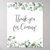 Eukalyptus Greenery Vielen Dank für Ihr Kommen Poster (Vorne)
