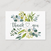 Eukalyptus Greenery Vielen Dank Visitenkarte (Vorderseite)