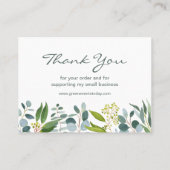 Eukalyptus Greenery Vielen Dank Visitenkarte (Rückseite)