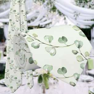 Eukalyptus Greenery Vine Sage Green Wedding Krawatte