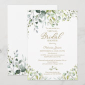 Eukalyptus Greenery Virtual Brautparty Einladung (Vorne/Hinten)