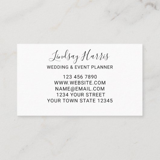 Eukalyptus Greenery Visitenkarte (Rückseite)