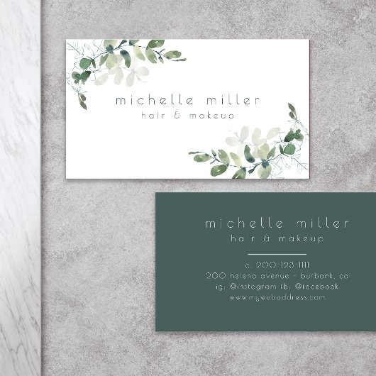 Eukalyptus Greenery Visitenkarte
