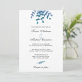 Eukalyptus Greenery Watercolor Chic Wedding Einladung (Stehend Vorderseite)