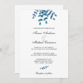 Eukalyptus Greenery Watercolor Chic Wedding Einladung (Vorne/Hinten)