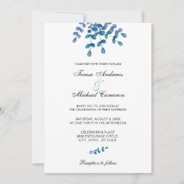 Eukalyptus Greenery Watercolor Chic Wedding Einladung