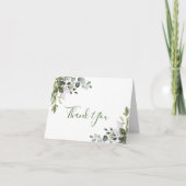 Eukalyptus Greenery Watercolor Dankeschön Karte (Vorderseite)