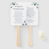 Eukalyptus Greenery Watercolor Foliage Dusty Blue Fächer (Vorne und Hinten)