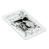 Eukalyptus Greenery Watercolor Foliage Dusty Blue Magnet (Rechte Seite)