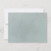 Eukalyptus Greenery Watercolor Foliage Dusty Blue RSVP Karte (Rückseite)