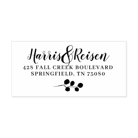 Eukalyptus Greenery Watercolor Foliage Wedding Permastempel (Design)