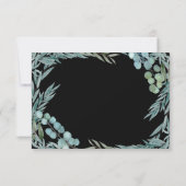 Eukalyptus Greenery Watercolor Hochzeitsdetails Einladung (Rückseite)