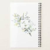 Eukalyptus Greenery Watercolor Hochzeitsplaner Planer (Rückseite)