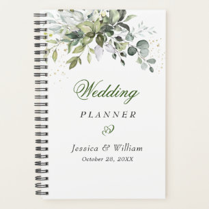 Eukalyptus Greenery Watercolor Hochzeitsplaner Planer